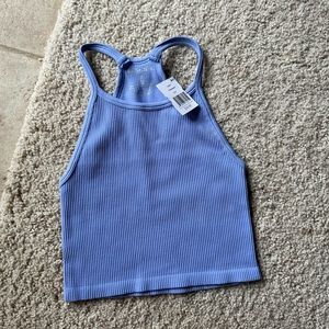 Scheels Ribbed PeriWinkle Blue Cropped Tank Top